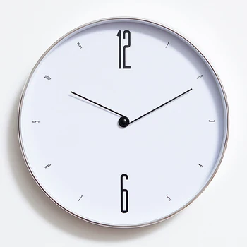 

White Large Wall Clock Creative Design Study Clocks Modern Retro Wall Watches Home Decor Silent 12 Inch Horloge Decor L