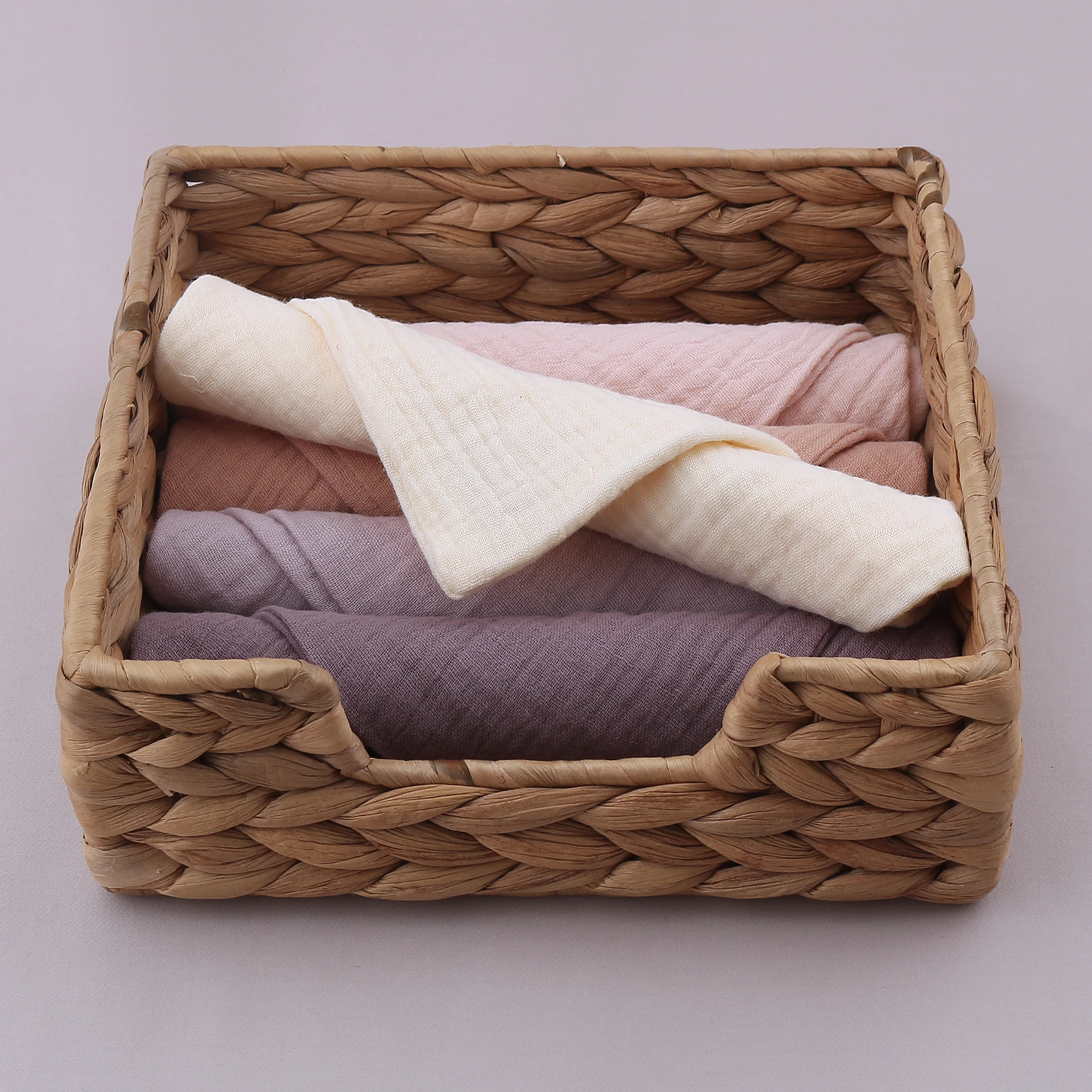 5pcs/Set Square Cotton Baby Towel Handkerchief Feeding Bibs Burp Cloths