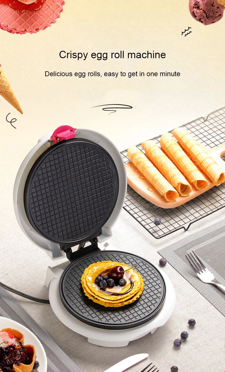 DMWD-Non-Stick Electric Crocante Omelete Waffle Maker, Panela