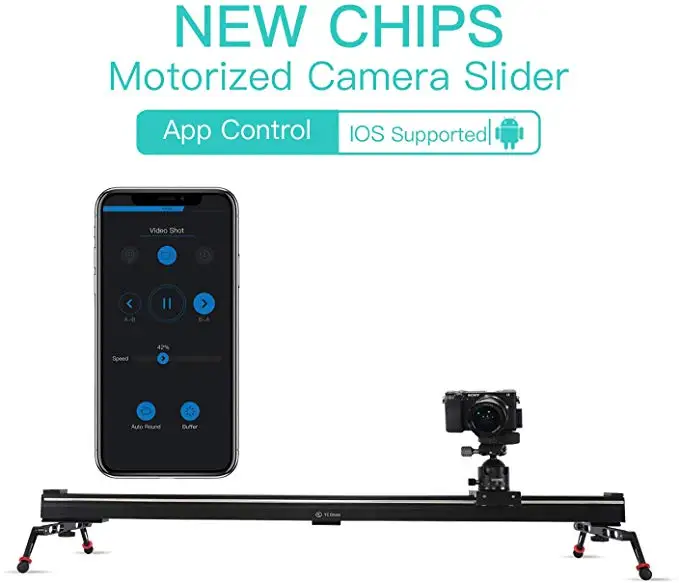 YC ONION 120 см камера слайдер приложение Bluetooth управление стабильный Гладкий слайдер алюминиевая механизированная камера с мотором для DSLR камеры