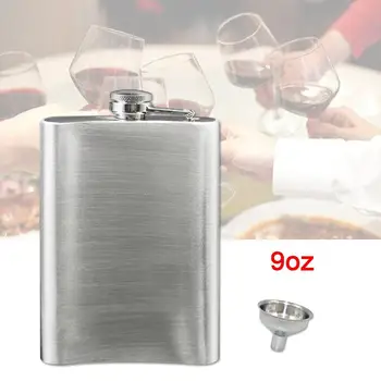 

Russian Wine Pot Flagon 9oz Keep out Cold Russia Silver Stainless Steel Wine Pot Liquor Whiskey Vodka Flask Cap Alcohol