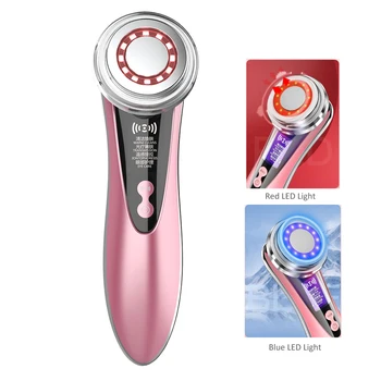 

EMS Face Lifting Facial Massager Galvanic Ion +/- Skin Cleansing Device LED Light Photon Skin Rejuvenation Home Beauty Machine