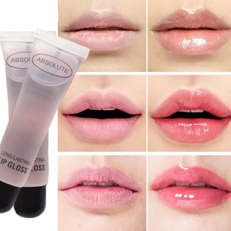 Sexy Clear Lip Oil Moisturizer Lip Gloss Long Lasting Liquid Lipstick Big Lips Pump Transparent gloss Clear Oil
