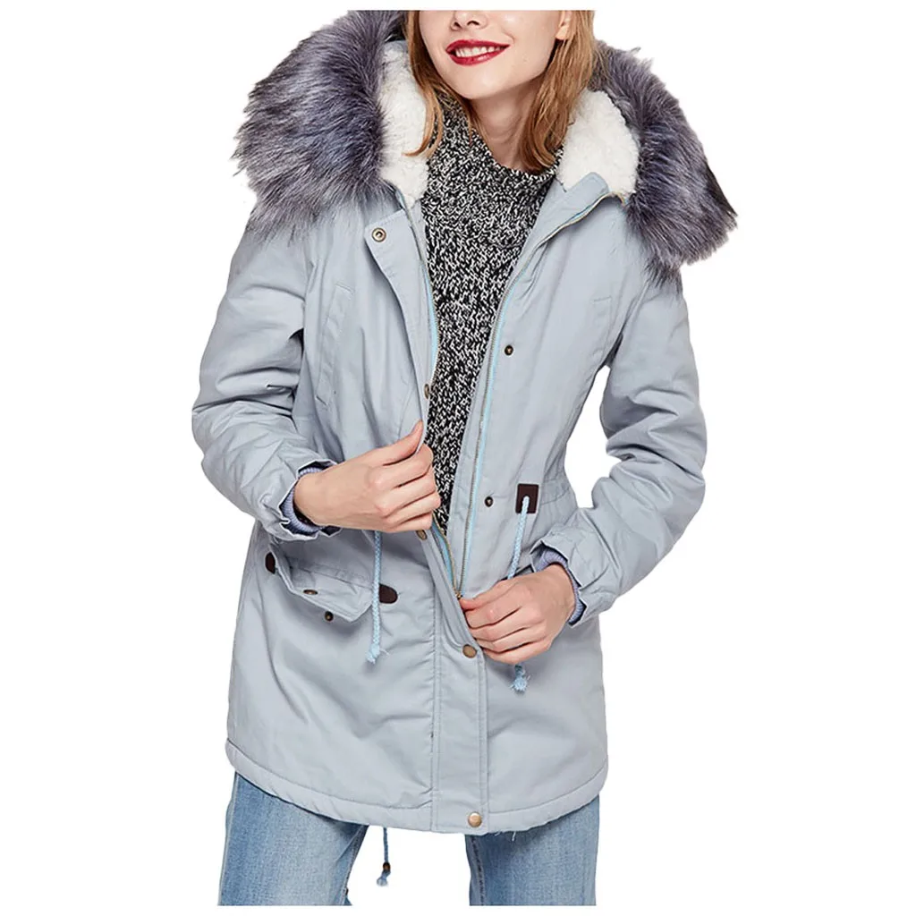 Abrigos mujer invierno зимнее женское пальто из флиса с длинным рукавом для улицы, ветрозащитная теплая куртка на молнии с карманами, пальто manteau femme
