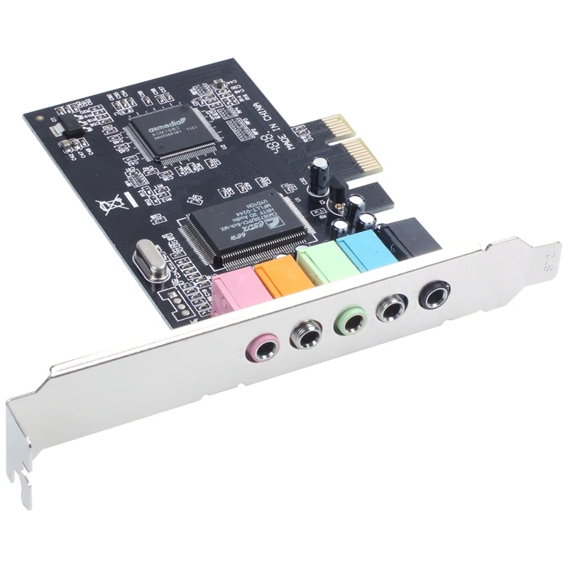 6 портовая звуковая карта PCI E 5 1 CMI8738 кинотеатральная стереоакустическая