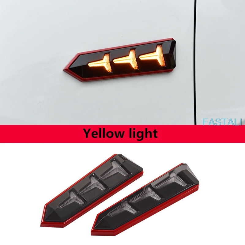 Для Honda FIT JAZZ-19 светодиодный указатель поворота GK5 лист доска fishbone лампа боковой Стандартный декоративный светильник аксессуары для автомобиля - Цвет: Yellow light