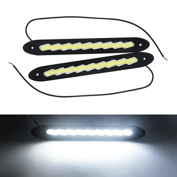 

2pcs Car-styling The LEDs Daytime Running Light Waterproof COB Day Time Lights Flexible LED Car DRL for Car External Lights