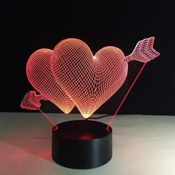 

3D Atmosphere Decoration Gifts Touch Control Christmas Xmas Desk Light Acrylic 3D LED Light Night Light Table Lamp Bright