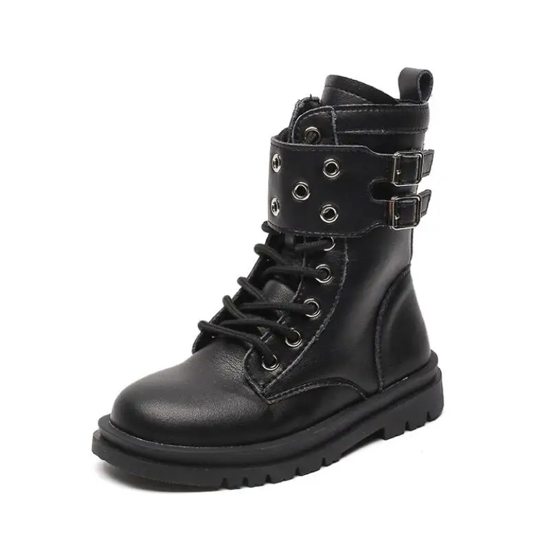 Autumn Winter Leather Children Boots Boys Girls Fashion Soft Baby Short Boots Comfortable Anti-slip children boots