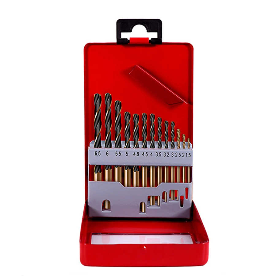  13pcs 1.5-6.5mm HSS Cobalt Twist Drill Bit Set for Metal Power Tools Accessories Drill Bit Tool