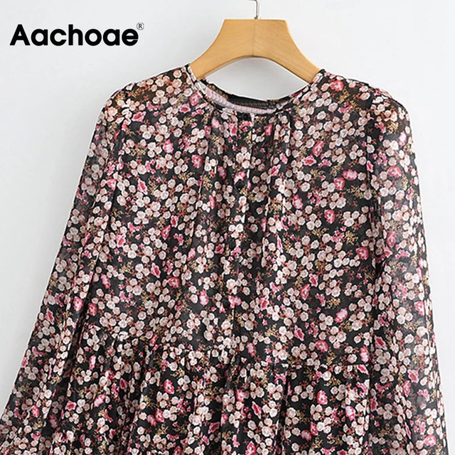 Aachoae Boho Style Floral Dress 4