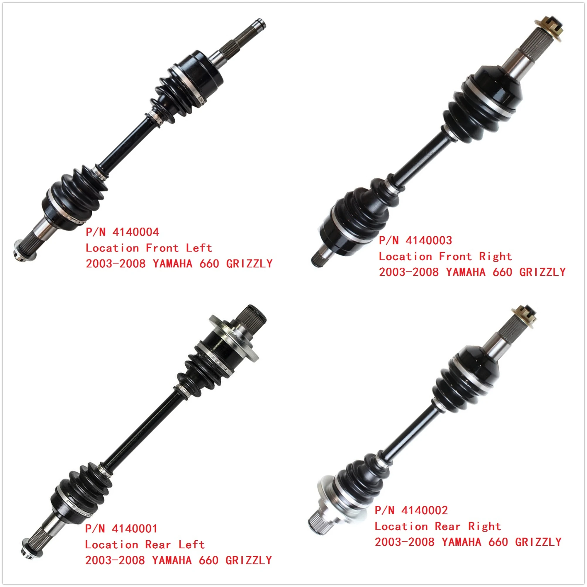 CV Axle Drive shaft Rear &amp Front Joint Plunging BOOT KIT FOR YAMAHA Grizzly 660 YFM660 2003-2008 | Автомобили и мотоциклы