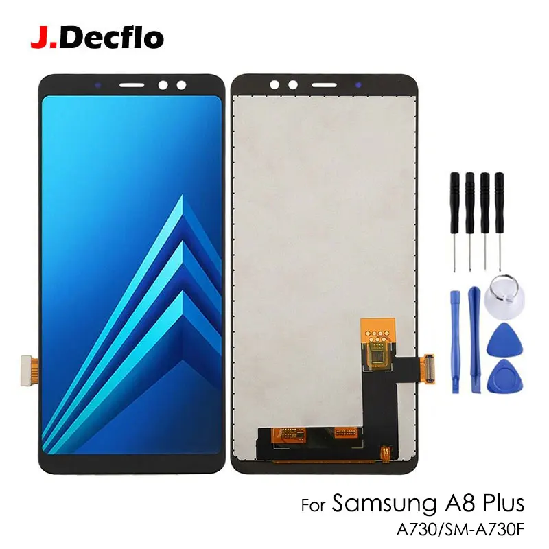 

6" AMOLED For Samsung Galaxy A8 Plus 2018 LCD Display Touch Screen Digitizer LCD For Samsung A730 SM-A730F A730F/DS A730x +Tools