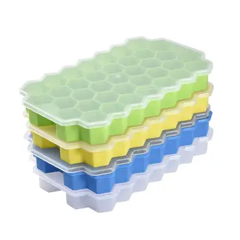 

Silicone Ice Tray Mold With Lid Food Grade Silicone Soft Material Removable Lid Ice Tray Mold For Cooling Drinks Whiskey