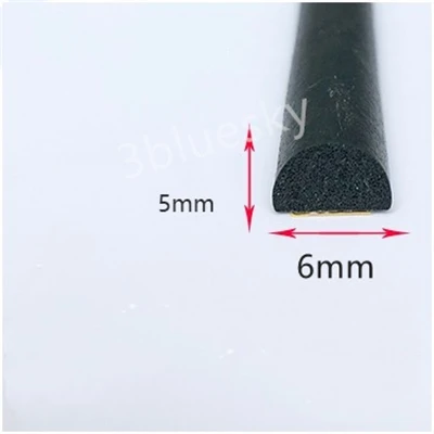 Rodada D Isolamento Bar Strip 3mm - 38mm Grosso Preto