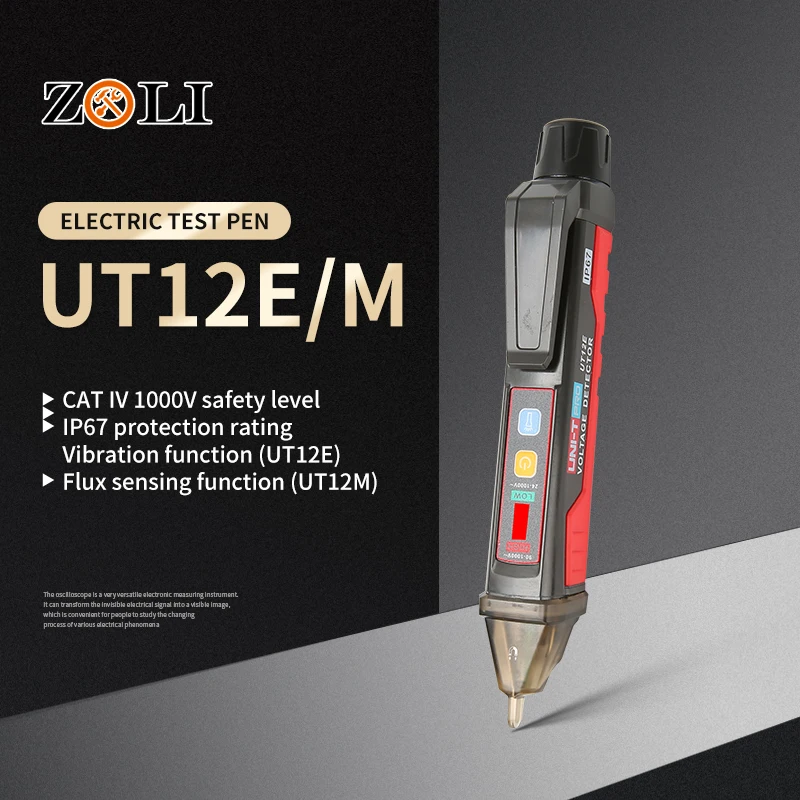 AC Напряжение детектор UNI T UT12E UT12M Бесконтактный карандаш палку тест 24V 1000V