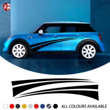 2X Creative Vinyl Car Styling Door Side Stripes Sticker Graphics Body Decal For MINI Cooper S F55 2014-On One JCW Accessories