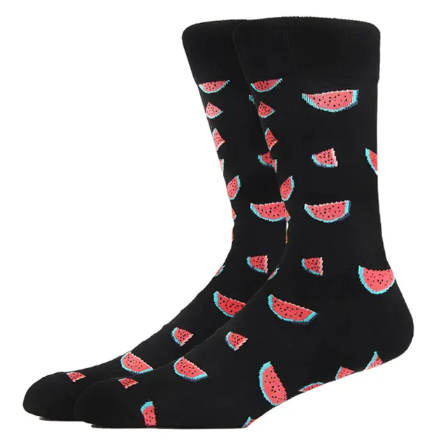 Burger Pizza Sushi Males Socks Fashion Cute Series Korean Harajuku Cartoon Funny Women Happy Cotton Cool Middle Tube Socks HK11045-3