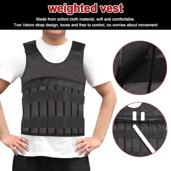 

With Shoulder Pads Magic Sticker Easy Clean Gym Equipment Sports Oxford Cloth Loading Weighted Vest Outdoor Adjustable Weight