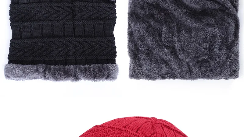 new plush beanie winter man caps winter woman caps skullies warm Soft cap knit beanie 2 Pieces Set sport unisex popular