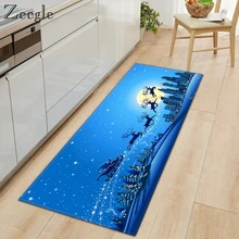 Zeegle Christmas Door Mat Home Entrance Doormat Welcome Carpet for Living Room Soft Non-slip Rug Bedroom Bedside Mat Foot Rug