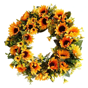 

Beautiful Artificial Spring and Summer Wreath Front Door or Home Decoration