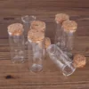 15ml/25ml/30ml/35ml/40ml/45ml/50ml/55ml/60ml/80ml/100ml Small Glass Test Tube with Cork Stopper Bottles Jars Vials 24 pieces 4