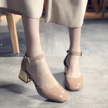 

New Fashion Classic Patent Leather Sandals Sharp Head paltform Wedding plus Size 34-42