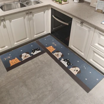 

Case Kitchen Floor Mat Water And Oil Absorption Anti-Slip Mat Strip Household Door Mat Dirt Carpet