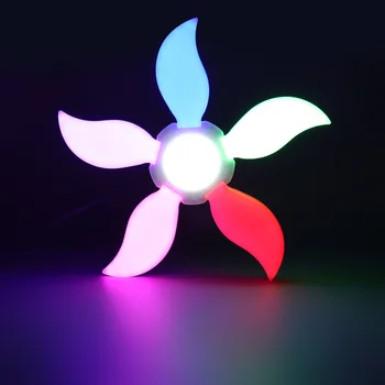 

AC220V E26/E27 White Colorful Five-Leaves 140LED Garage Light Bulb Foldable Mining Workshop Supermarket Lamp