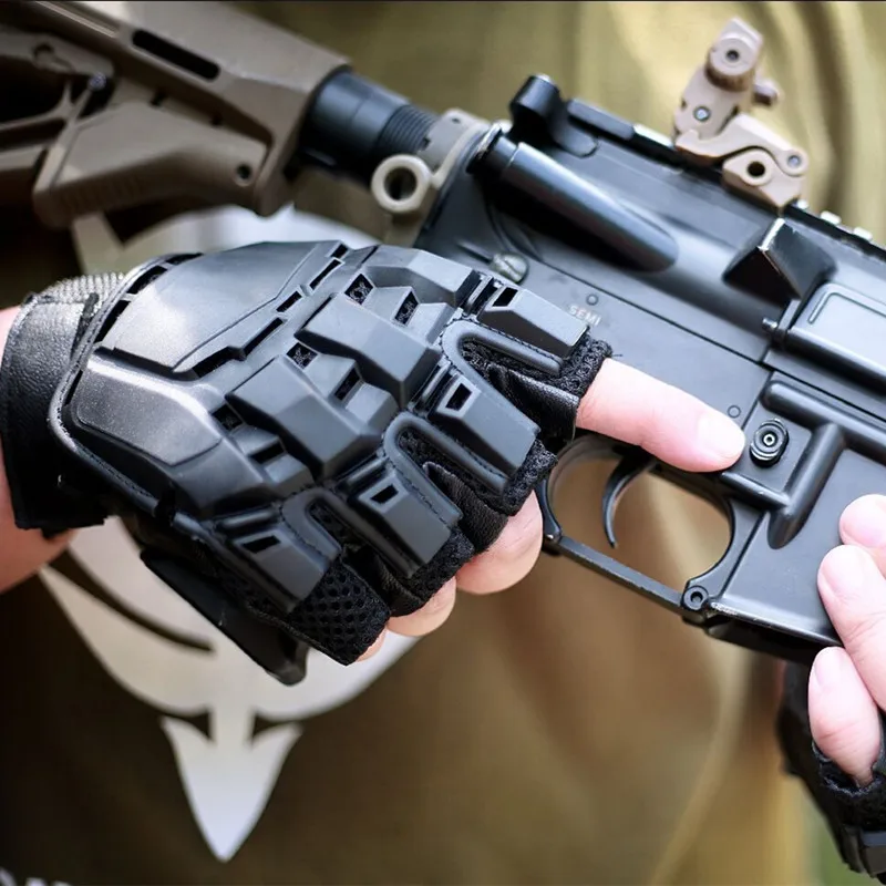 Tactical Gloves Tactical Gloves Airsoft Shooting Gloves Men's Combat Paintball Training Climbing Half Finger Men Outdoor
