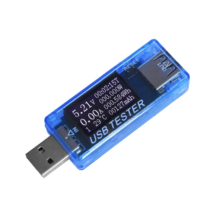 Mx17 Usb Многофункциональный тестер Вольтметр Амперметр Напряжение тока Емкость монитора - Цвет: Blue