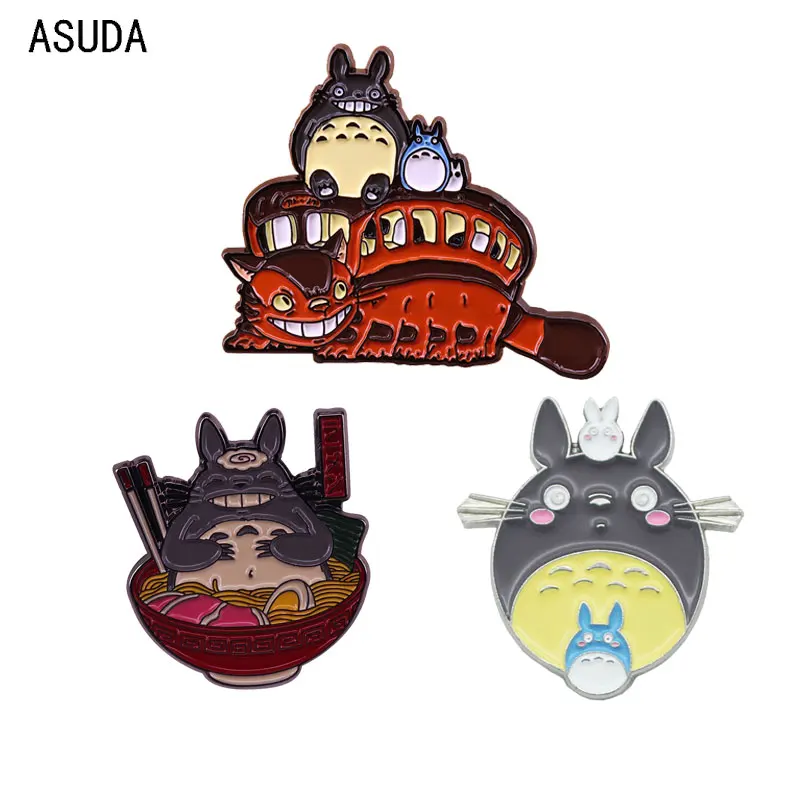 Эмалированные булавки и брошь Totoro в виде шаттбола для мужчин женщин модные