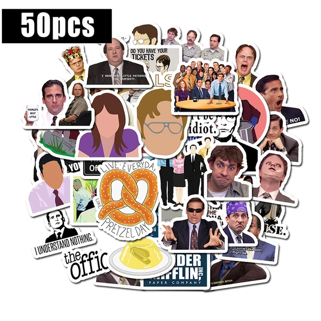 10/30/50pcs Cartoon Classic TV Show The Office Stickers Motorcycle Notebook Computer Car DIY Children Toy Guitar Refrigerator F5 3
