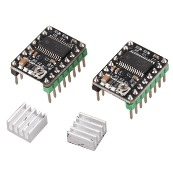 

Makerbase 2Pcs MKS DRV8825 Stepper Motor Driver Module 4-Layer PCB Optimized Version+Heatsink Good Cooling/Protection Safety 3Dp