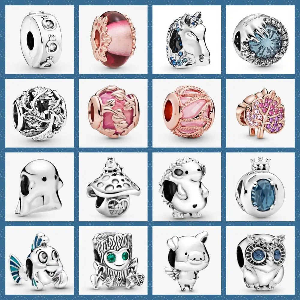 

PDB 54 High Quality Original 925 Sterling Silver Autumn New 1:1 Charm Beads Suitable for DIY Bracelet Women Jewelry Gift