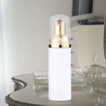 

6pcs Creative 50ml Pump Bottle Foam Dispenser Home Travel Bubble Making Bottle (White, Golden Pump Head)