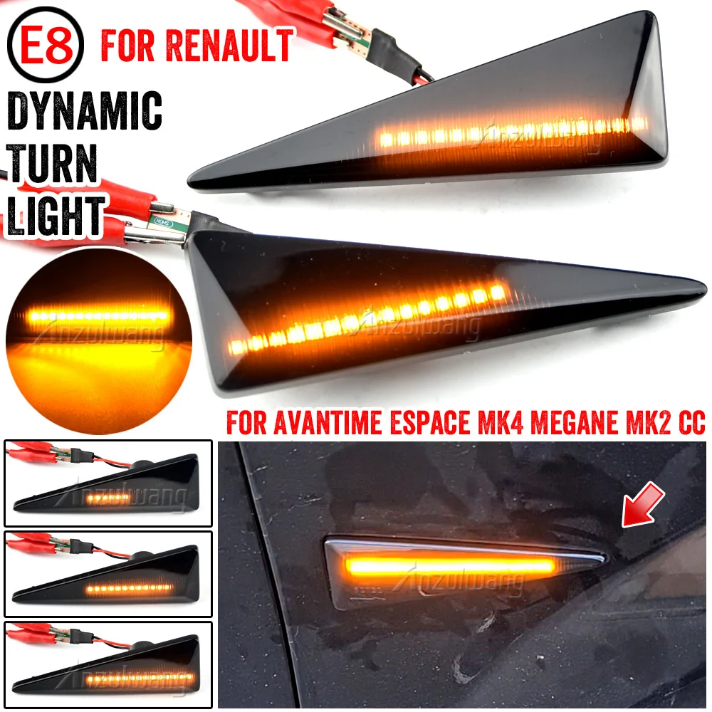 2 X Indicatori Di Direzione LED Dinamici Per Renault (Avantime, Espace, Megane, Scenic, Vel Satis) – Colore Ambra - 3