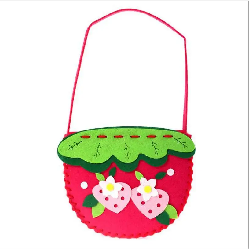 DIY обучающая игрушка, детские мини-сумки, Нетканая ткань, цветная сумка ручной работы, Мультяшные животные, Детские материалы ручной работы, шитье игрушек