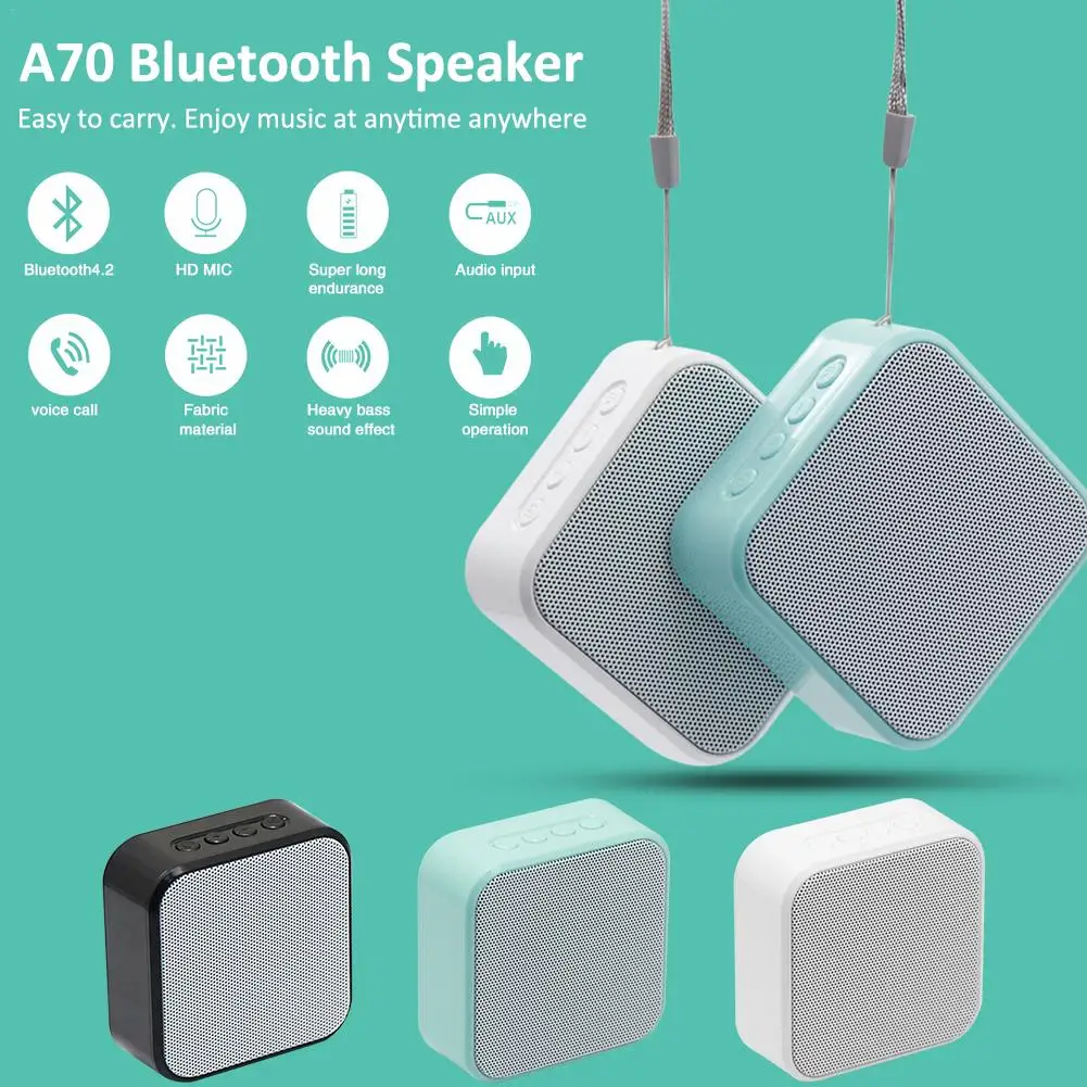 Bluetooth колонка мини динамик беспроводной радио mp3 плеер приемник со светодиодным