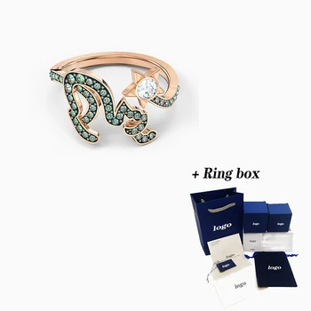 

2020 Fashion SWA New CATTITUDE Ring Charming Cat Line Decoration Rose Gold Ring Women's Popular Engagement Jewelry Romantic Gift