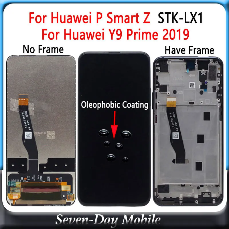 ЖК-дисплей с тачскрином в сборе для Huawei Y9 Prime 2019 6 59 дюйма P Smart Z ЖК-дисплеем