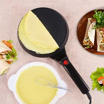 

220V 800W Electric Crepe Maker Non Stick Baking Pancake Pan Frying Griddle Machine With Batter Bowl Kitchen Cooking Tools 20cm
