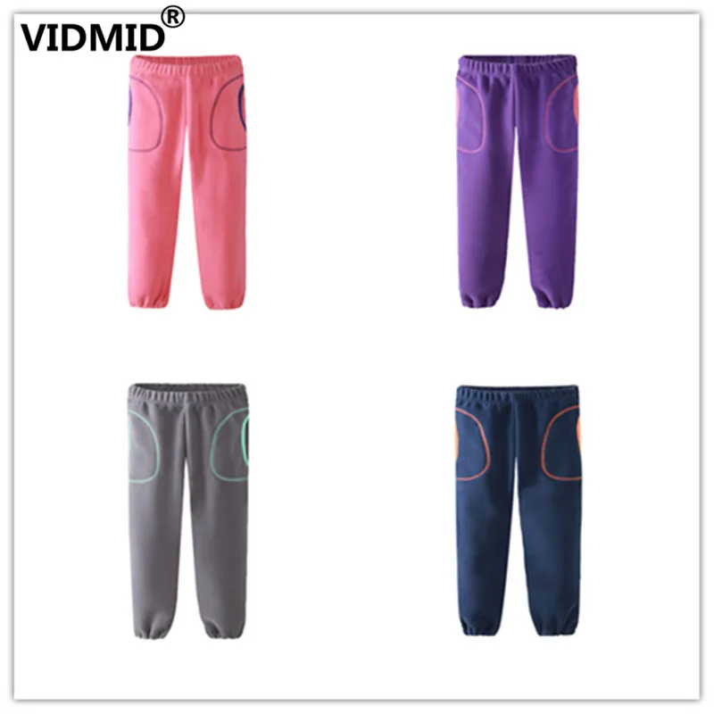 VIDMID/Детские хлопковые брюки зимние штаны для маленьких мальчиков и девочек теплая одежда, штаны детские штаны для мальчиков с флисом 7010 129