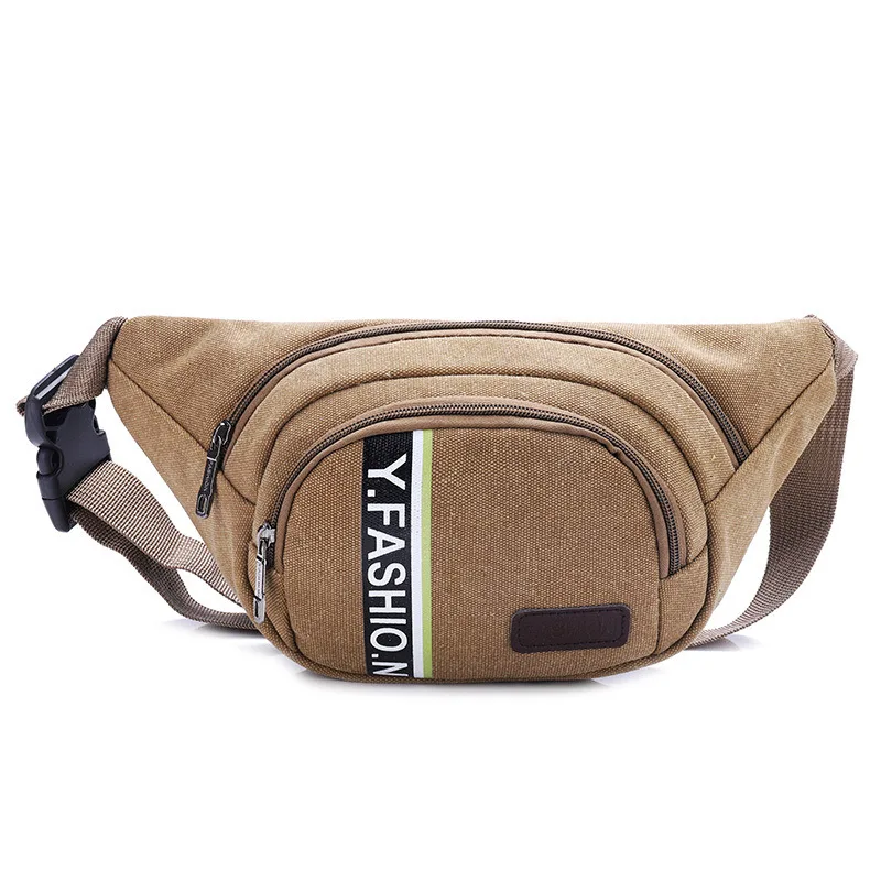 

Men's Bag Canvas Waist Pack-Style Multi-functional Sports Shoulder Outdoor Casual Wallet Top