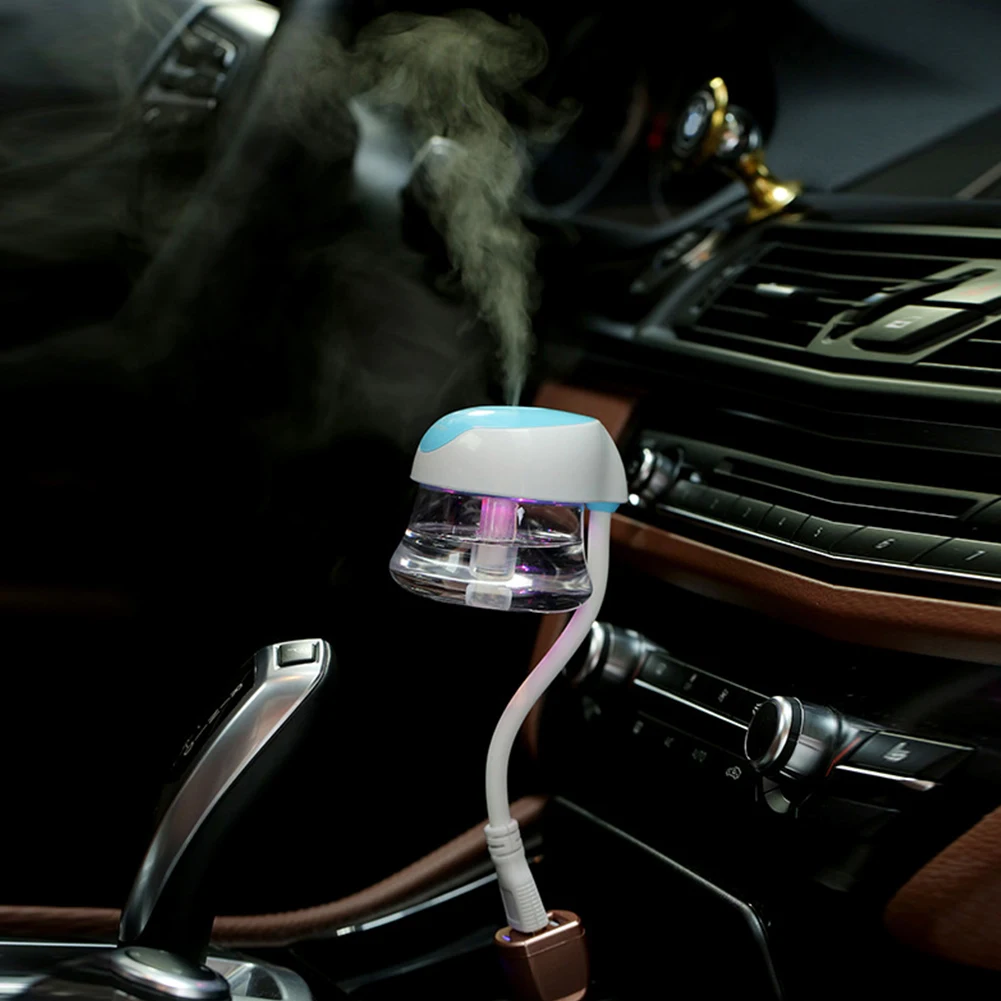 Светодиодный мини-диффузор очиститель воздуха эфирные масла увлажнитель воздуха для автомобиля тихий Ароматерапия Электрический домашний портативный USB свежий офис