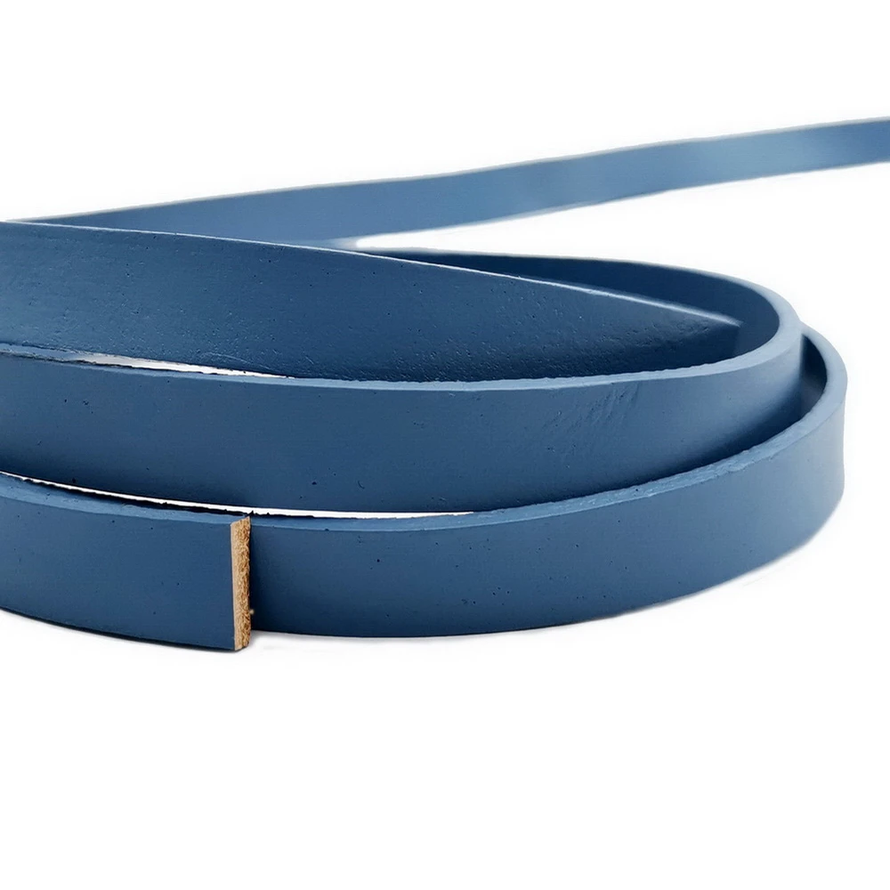 

10mm Flat Leather Band Light Jean Blue 10mmx2mm Leather Strip 1 Yard