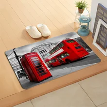 Модный уличный коврик в лондонском стиле, напольный/Банный/кухонный/пляжный коврик, фланелевый губчатый материал, 3D напечатанный лохматый пользовательский Декор для спальни