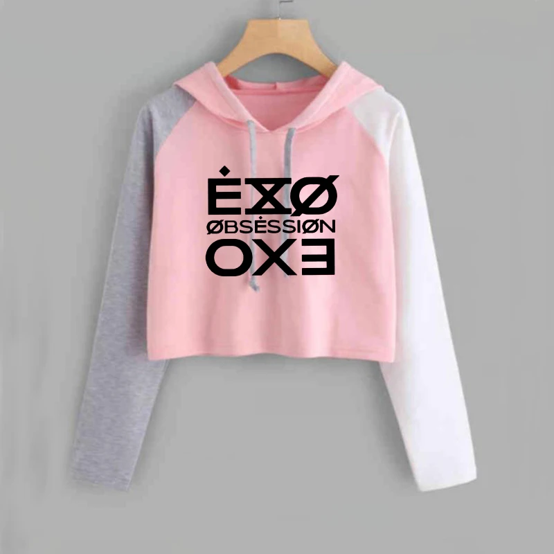 EXO Crop Top Hoodies 2020