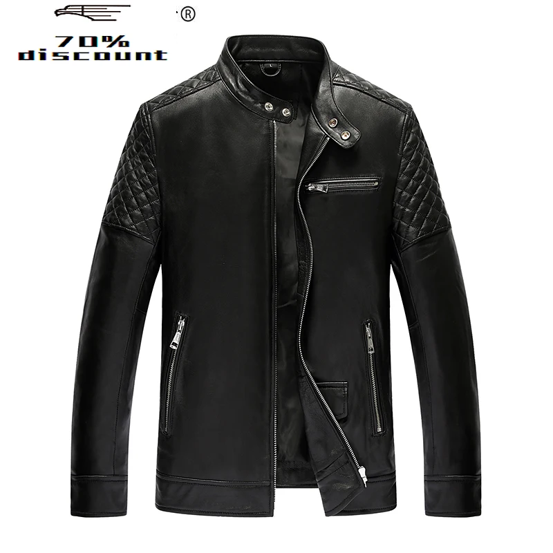 

Spring Autumn Genuine Leather Jacket Men Clothes 2020 Sheepskin Coat for Men Plus Size Men Leather Jacket 29-820 KJ2309